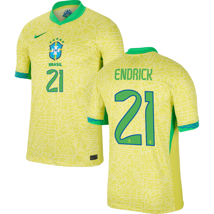 Brazil Home Stadium Jersey 2024 Men's COPA AMERICA