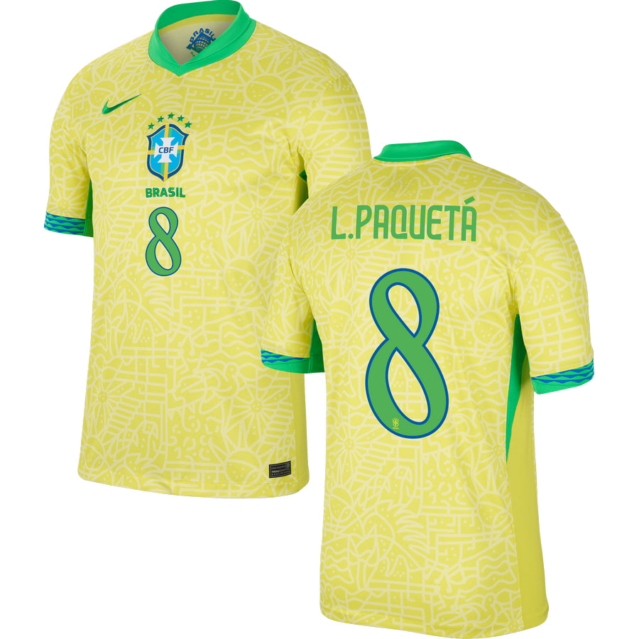 Brazil Home Stadium Jersey 2024 Men's COPA AMERICA